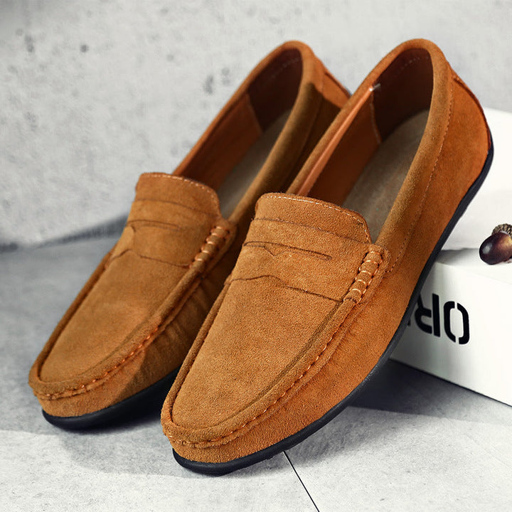 Mocassins rétro en daim pour hommes MOKKAKAI