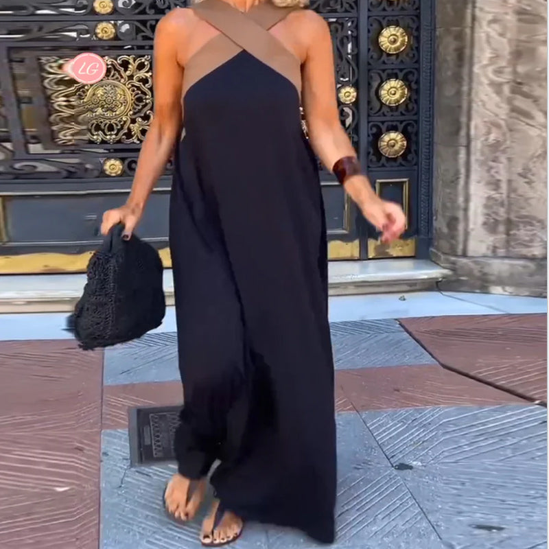 Stella Luxe™ – Langs, Cross-Träger Eleganz Kleid MOKKAKAI