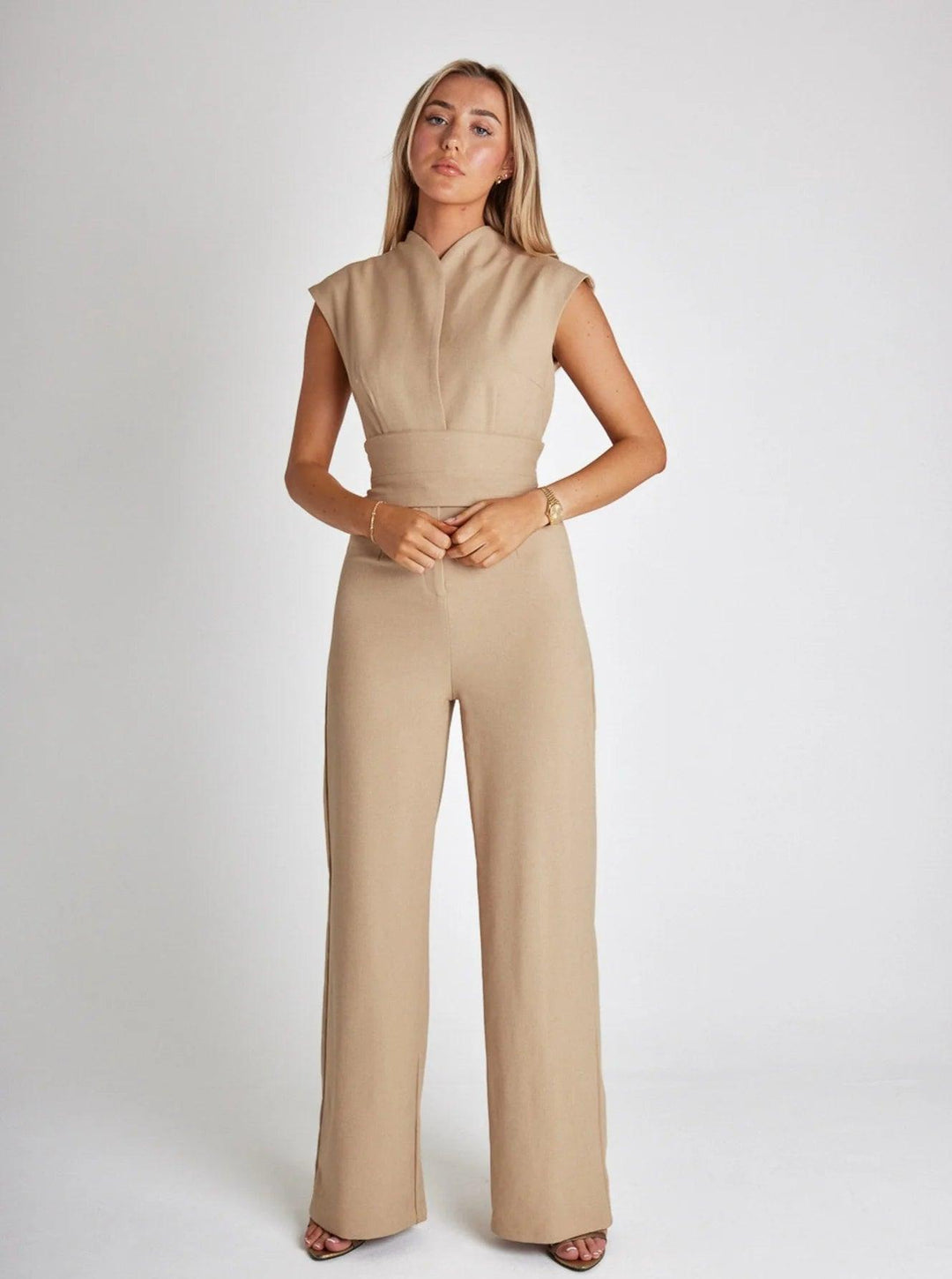 Jade | Eleganter ärmelloser Jumpsuit