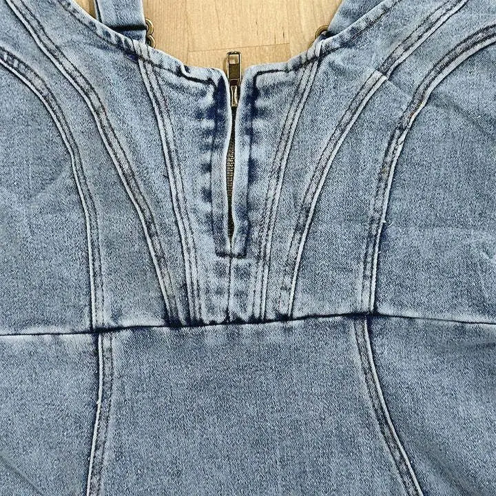 Jarra™ | Jeanskleid mit verstellbaren Trägern