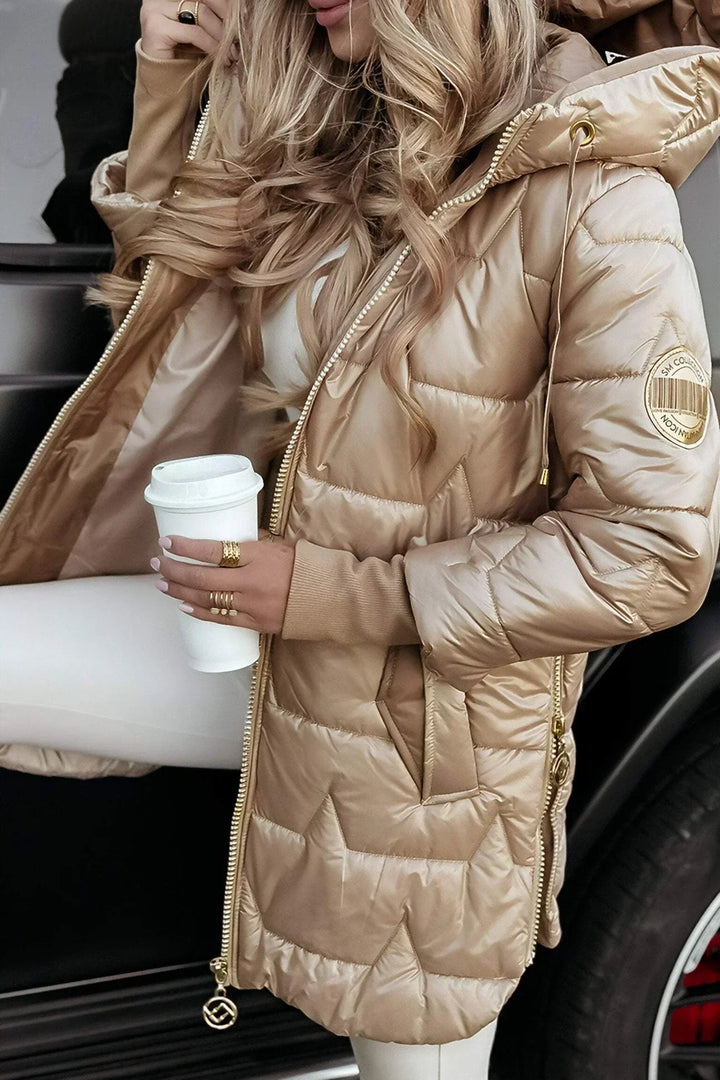 ASTRID - Elegante Winterjacke mit Kapuze und Futter MOKKAKAI
