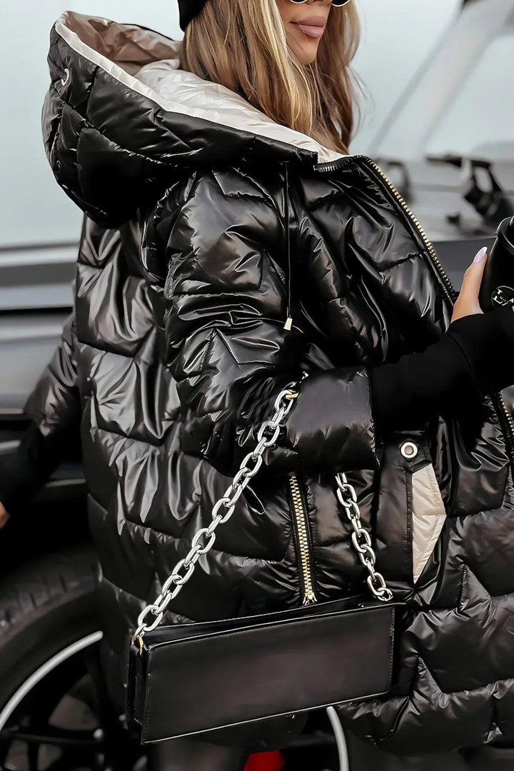 ASTRID - Elegante Winterjacke mit Kapuze und Futter MOKKAKAI