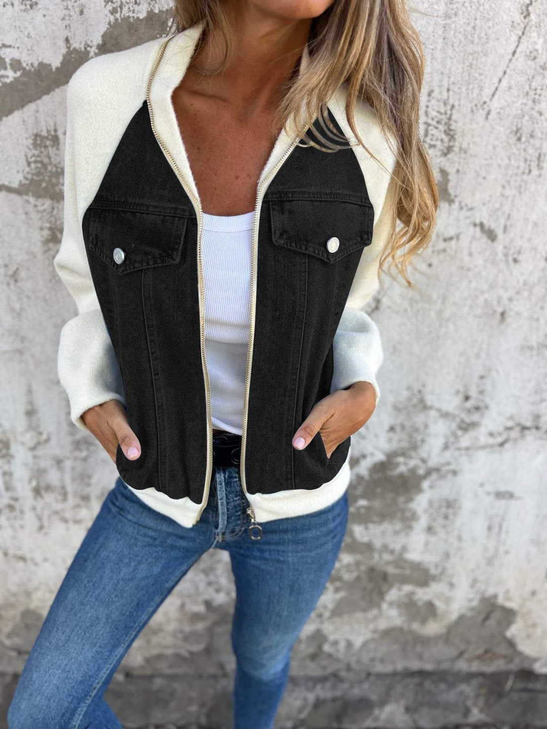 Oliva | Jacke mit Jeansstoff