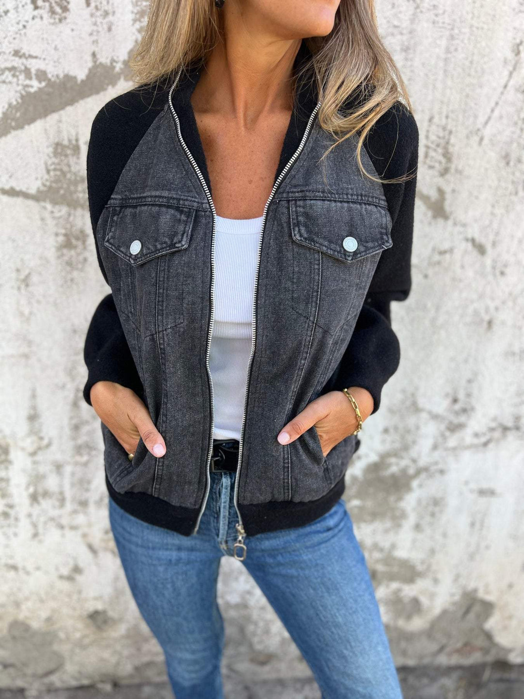 Oliva | Jacke mit Jeansstoff