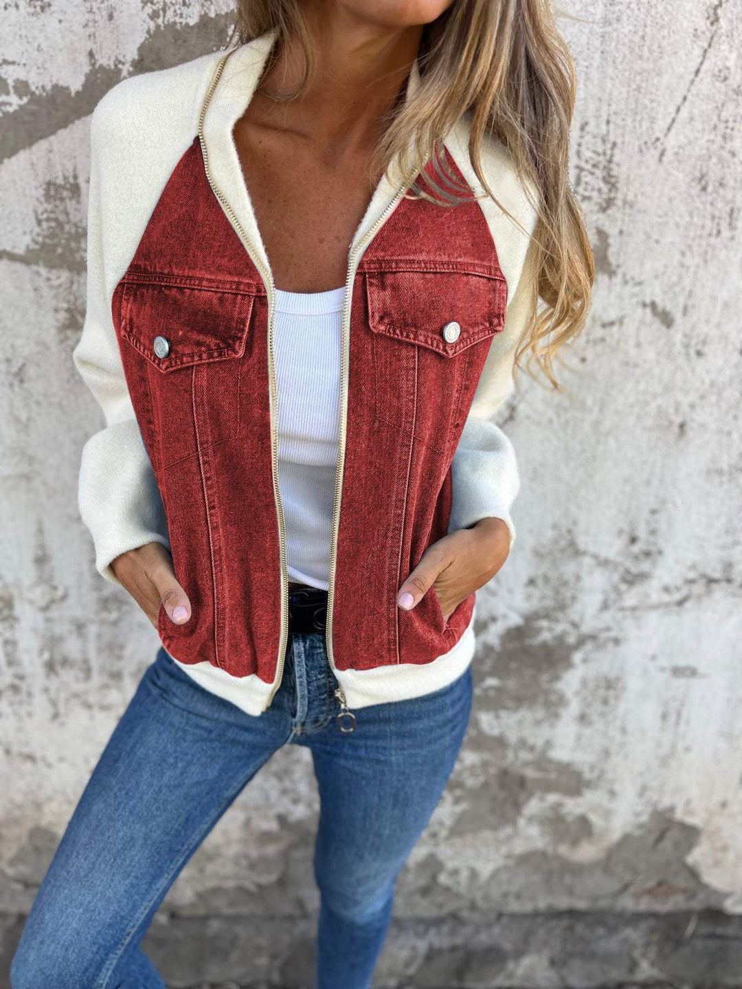 Oliva | Jacke mit Jeansstoff