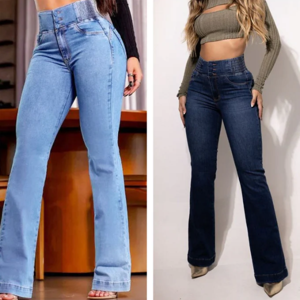Skyline Fit – Figurformende Schlagjeans MOKKAKAI