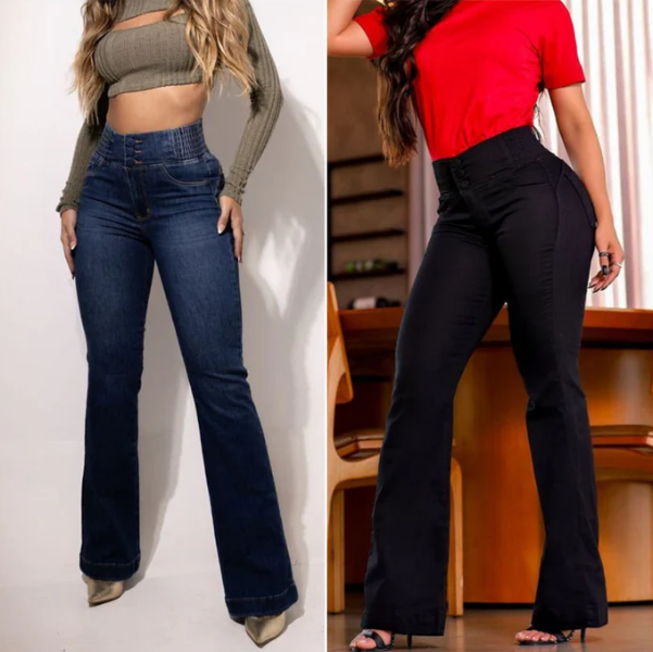 Skyline Fit – Figurformende Schlagjeans MOKKAKAI