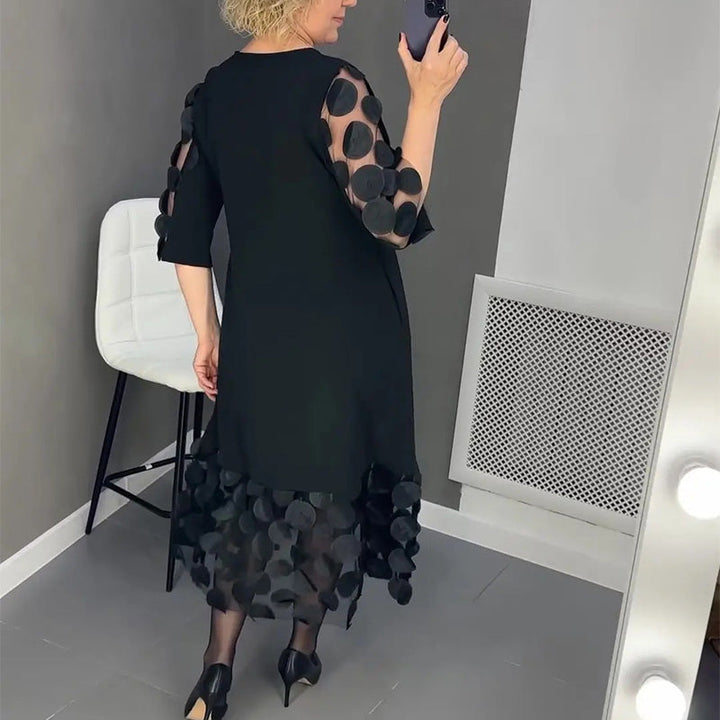 🔥Ausgestelltes Kleid in Übergröße mit Punktedekor MOKKAKAI