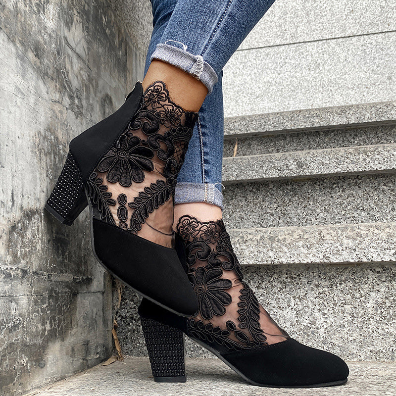Damen High Heels mit eleganter Spitze für den Sommer MOKKAKAI