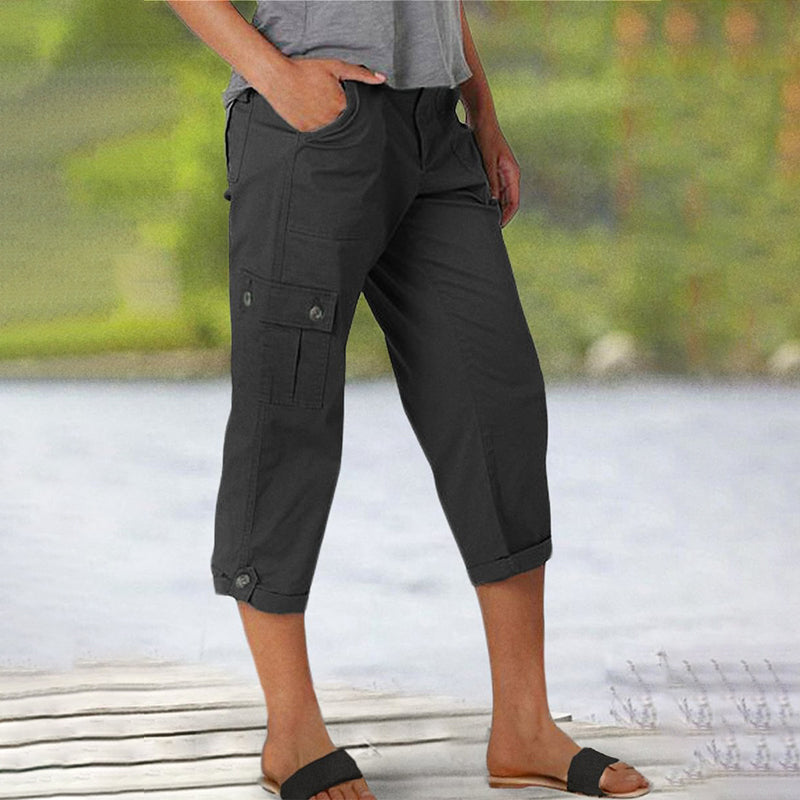 🔥 Hot Sale 🔥Hochelastische Freizeitshorts mit mehreren Taschen für Damen MOKKAKAI