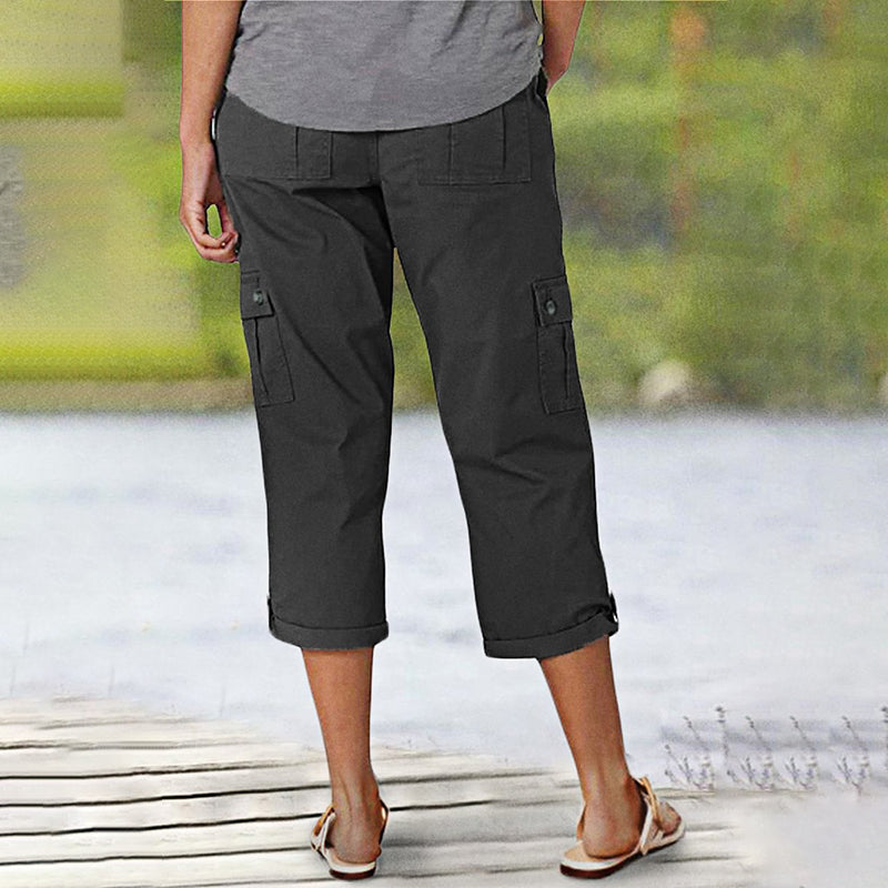🔥 Hot Sale 🔥Hochelastische Freizeitshorts mit mehreren Taschen für Damen MOKKAKAI