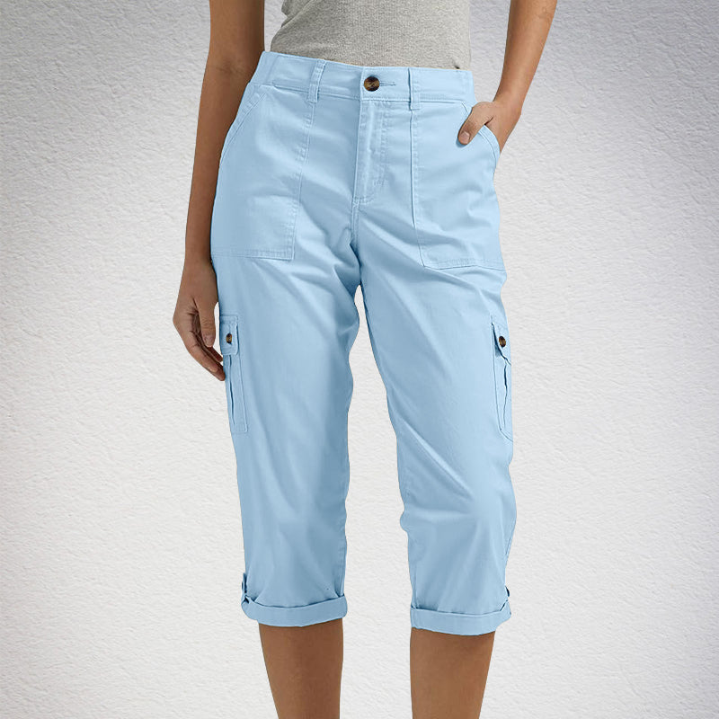 🔥 Hot Sale 🔥Hochelastische Freizeitshorts mit mehreren Taschen für Damen MOKKAKAI