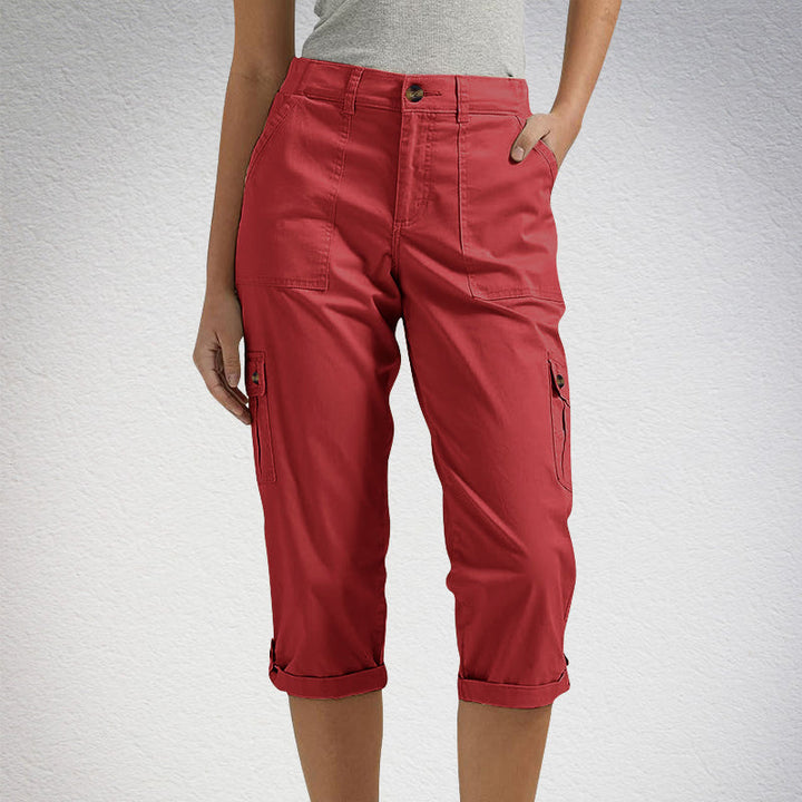 🔥 Hot Sale 🔥Hochelastische Freizeitshorts mit mehreren Taschen für Damen MOKKAKAI