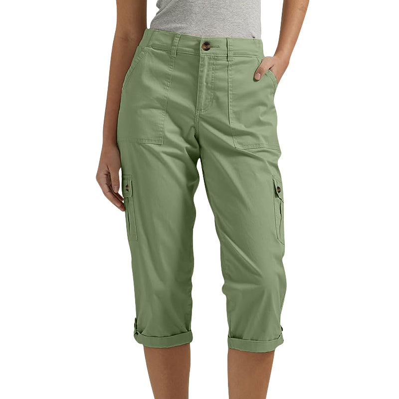 🔥 Hot Sale 🔥Hochelastische Freizeitshorts mit mehreren Taschen für Damen MOKKAKAI
